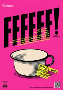 Affiche du spectacle FFFF d'après Feydeau, mise en scène Laurence Guatarbès, Cie l'Échauguette, Salle Panopée Vanves, 23 juin 2026